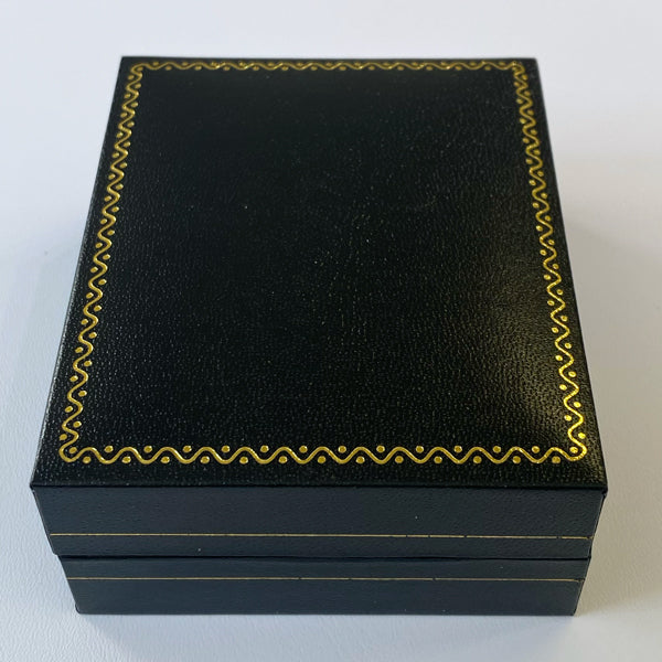 Pendant Jewelry Box with Gold Trim