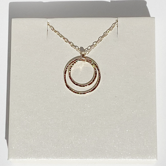 Versatile All 14 Karat Gold Classic Textured Duo Pendant Necklace