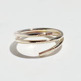 14 Karat Gold Textured Ring Band - Modern Minimalist