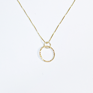 All 14 Karat Gold Dainty Textured Mini Pendant Necklace