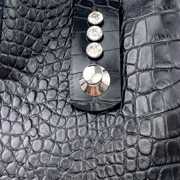 Crystal Closure for the Italian Leather Over The Shoulder Tote - Office Bag 101