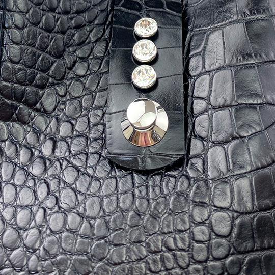 Crystal Closure for the Italian Leather Over The Shoulder Tote - Office Bag 101