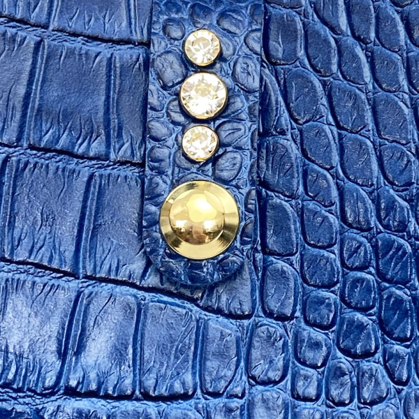 Large Blue Croc Leather Tote - Bag 94