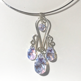 Touches of Blue Crystal Chandelier Pendant
