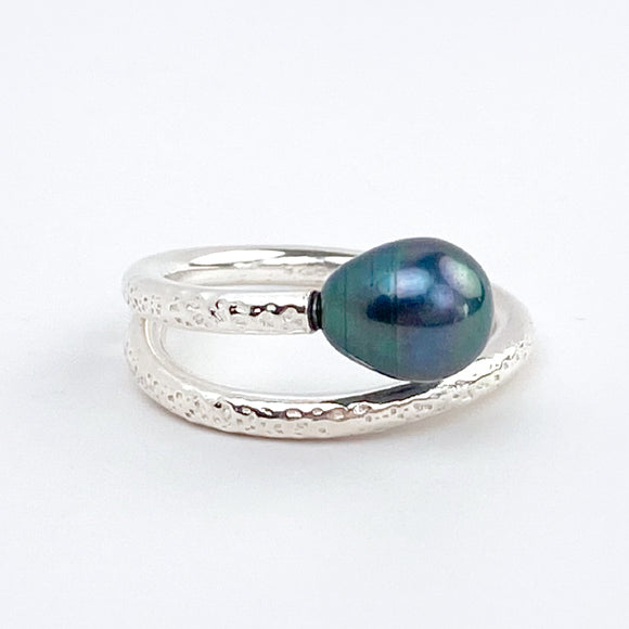 Argentium Silver Pearl Elegance Ring - Uniqueness
