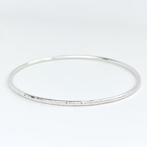 Timeless Argentium Silver Bangle Bracelets - Elegantly Textured