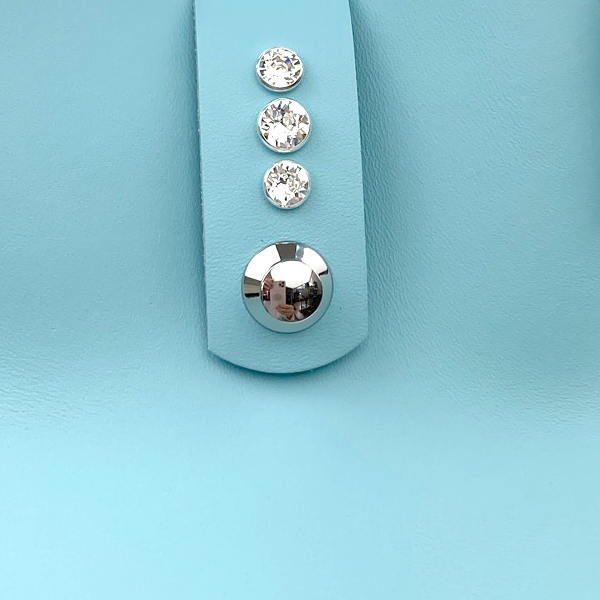 Strap Closure for the Perfect Blue Leather Tote - Office Bag 98