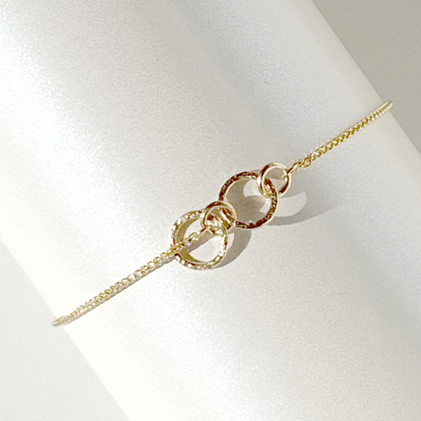 Dainty Adjustable Bracelets - 14 karat gold and sterling silver - Handmade in California
