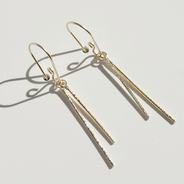 14k Gold Earring Versatile Earrings | Handmade by Artist Lisa Ramos | Made in California