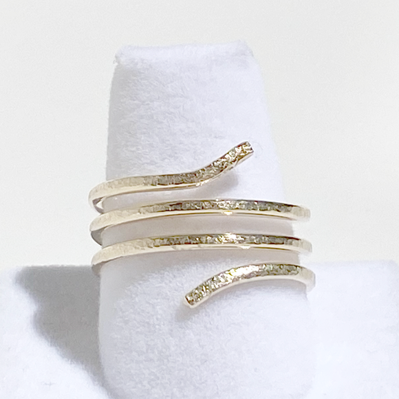 Touches of 14 Karat Yellow Gold On Argentium® Silver Ring