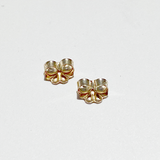 The earrings are designed with 14k gold filled ear nuts. 