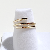 14 Karat Gold All Textured Ring - Simplicity