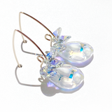 Sea Elegance Crystal Earrings - Iridescent