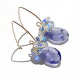 Sea Elegance Crystal Earrings - Purple