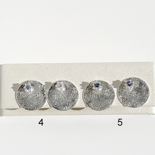 Versatile Gemstone Stud Earrings with Argentium Silver Earring Jackets - Mini simulated diamond and spinel