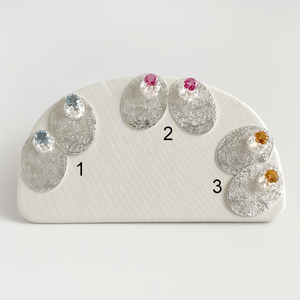 Peridot, Garnet, Topaz & Amethyst Gemstone Small Stud Earrings with Argentium Silver Earring Jackets - Versatile