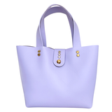 Lavender Leather Small Tote Bag with Crystals - Bag 136