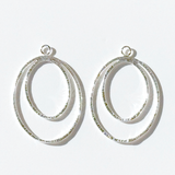 Argentium Silver Oval Hoop Earring Jackets Handmade by California Jewelry Artist Lisa Ramos | Jewelry Made in California