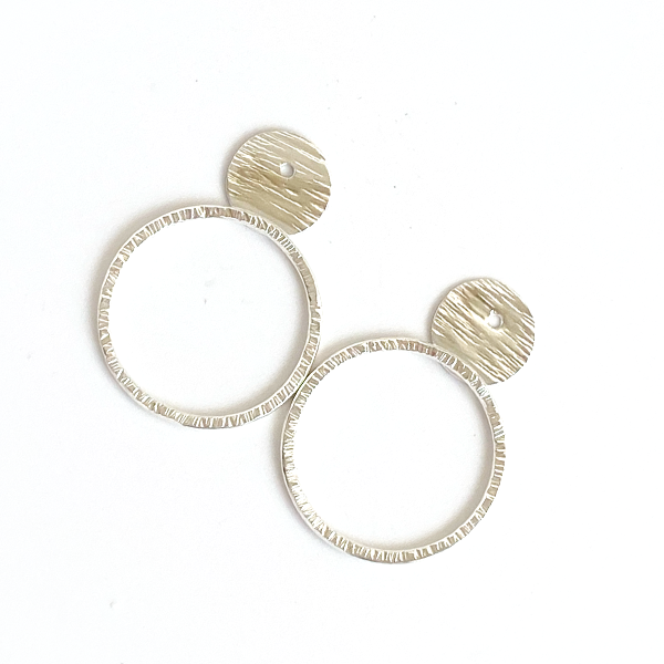 Textured Earring Jackets Designed with Argentium Silver  | MONOLISA Jewelry Collection Made in California