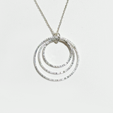 Agentium Silver Multi-Circular Pendant Necklace Collection - Three Rings