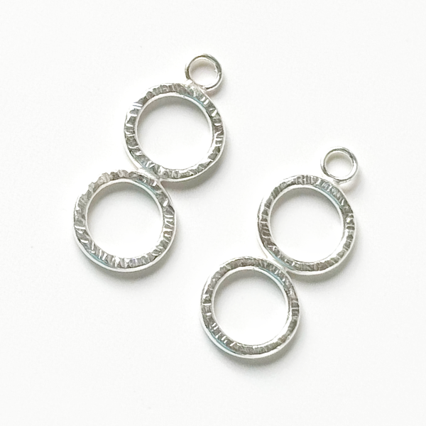 Argentium Silver Short Hoop Earring Jackets