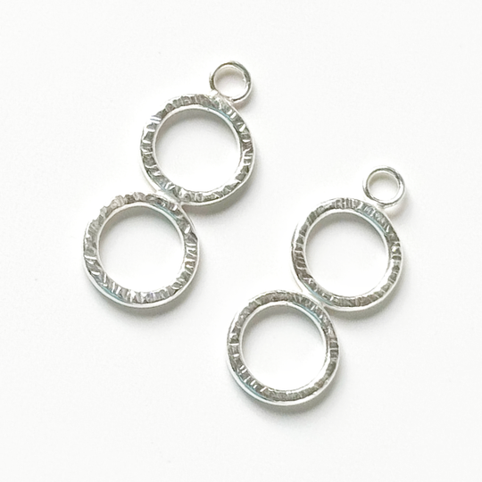 Argentium Silver Short Hoop Earring Jackets
