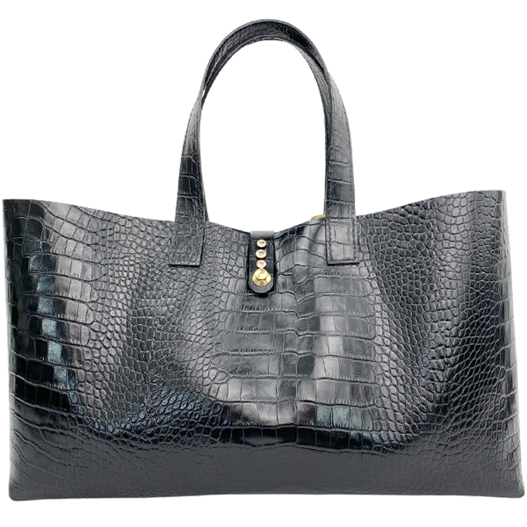 Italian Leather Tote Bag by MONOLISA Brand | Handmade by Artist Lisa Ramos | Made in California