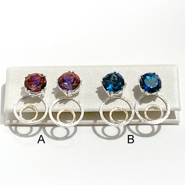Versatile 4 Carat Topaz Gemstone Stud Earrings with Argentium Silver and 14k Gold Earring Jackets | Jewelry Made in California