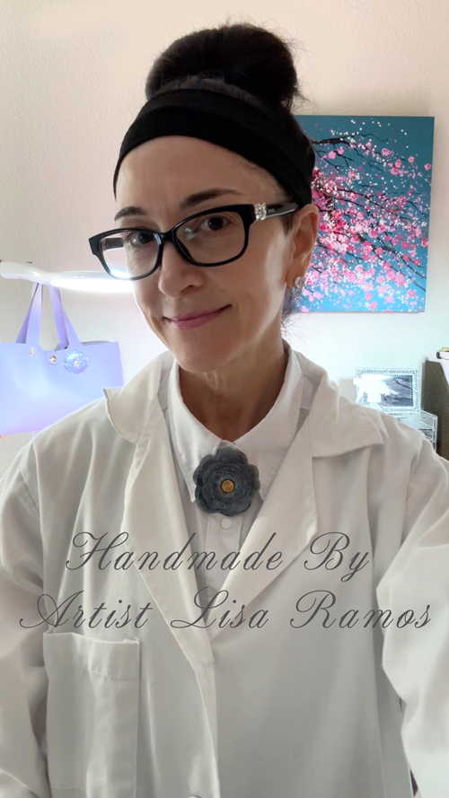 Handmade Leather Flower Accessory with Magnetic Function - One-of-a-Kind Colors