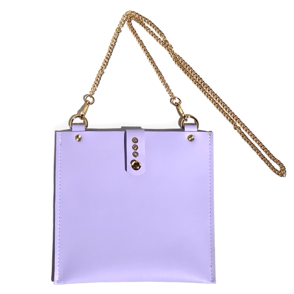 Lovely Lavender Crossbody Leather Bag - #120