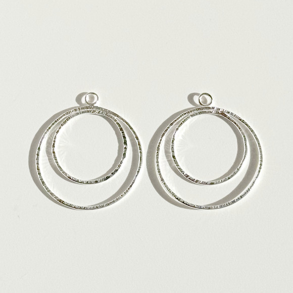 Argentium Silver Hoop Earring Jacket Set