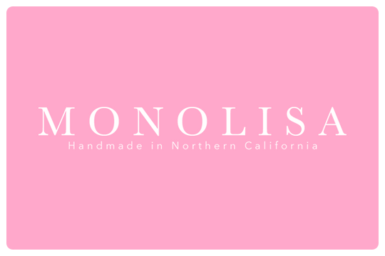 MONOLISA logo - Branding on a pink background