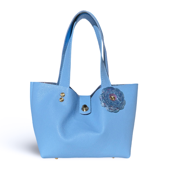 Mini Blue Rainbow Tote Bag - Bag 152