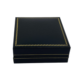 Black Jewelry Box with Gold Trim