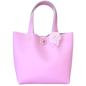 MONOLISA Flower Pink Leather Bags Made in California - By California Designer Lisa Ramos