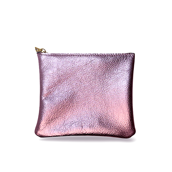 Pink Metallic Mini Pouch