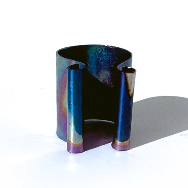 Hammered Titanium Rainbow Ring Collection