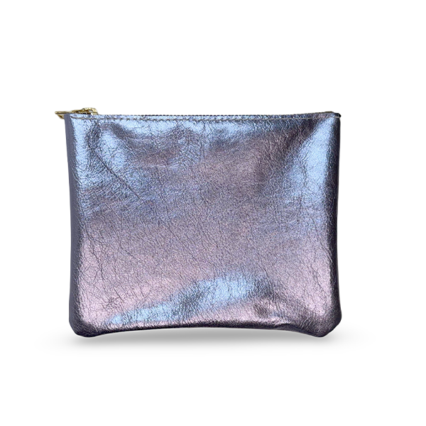 Mini Pouch in Purple Metallic Color