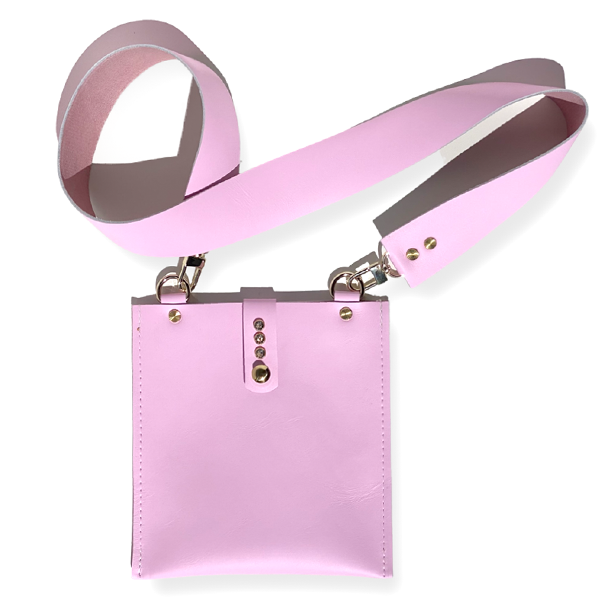 Pink Color Italian Leather Bags, Crossbody Mini Bag | Mayko Bags Pink / Not for Me