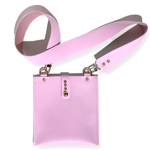 Elegant Pretty Pink Crossbody Leather Bag - #119