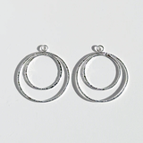 Argentium Silver Round Hoop Earring Jackets Handmade by California Jewelry Artist Lisa Ramos | Jewelry Made in California
