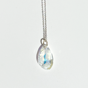 14 Karat Gold Sea Life Crystal Pendant with Sterling Chain