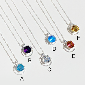 Argentium® Silver Topaz and Quartz Gemstone Pendant Necklace Collection