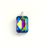 14 Karat Gold Emerald Cut Crystal Pendant Collection - Rainbow