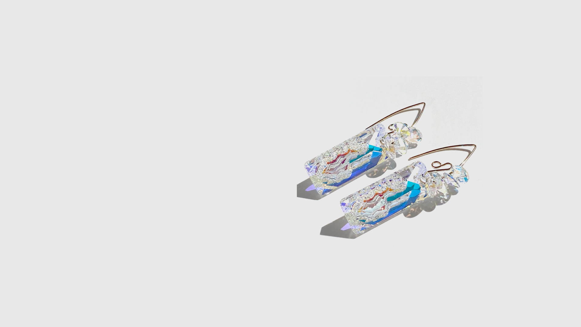 Fancy Crystal Earrings Handmade by California Artist Lisa Ramos | MONOLISA Jewelry Collection