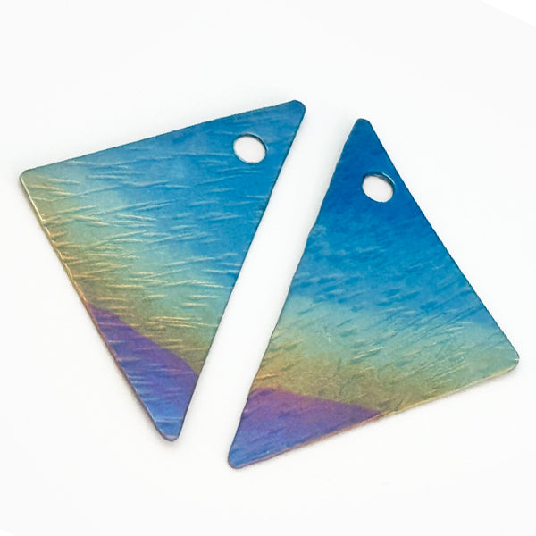 Textured Titanium Rainbow Earring Jacket Set