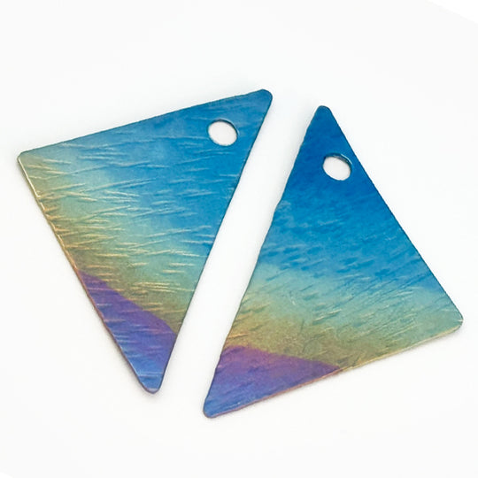 Textured Titanium Rainbow Earring Jacket Set