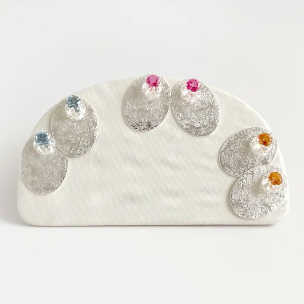 Versatile 1/2 Carat Gemstone Stud Earrings with Argentium Silver Earring Jackets - Small | Jewelry Made in California
