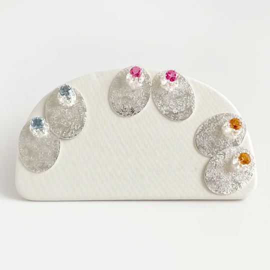 Versatile 1/2 Carat Gemstone Stud Earrings with Argentium Silver Earring Jackets - Small | Jewelry Made in California