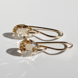 14k Gold Filled Mini Crystal Earrings - Golden